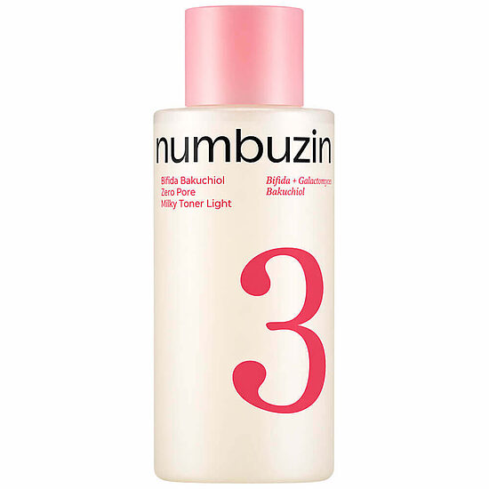 Viegls pienveida toniks poru redzamības mazināšanai Numbuzin No.3 Bifida Bakuchiol Zero Pore Milky Toner Light
